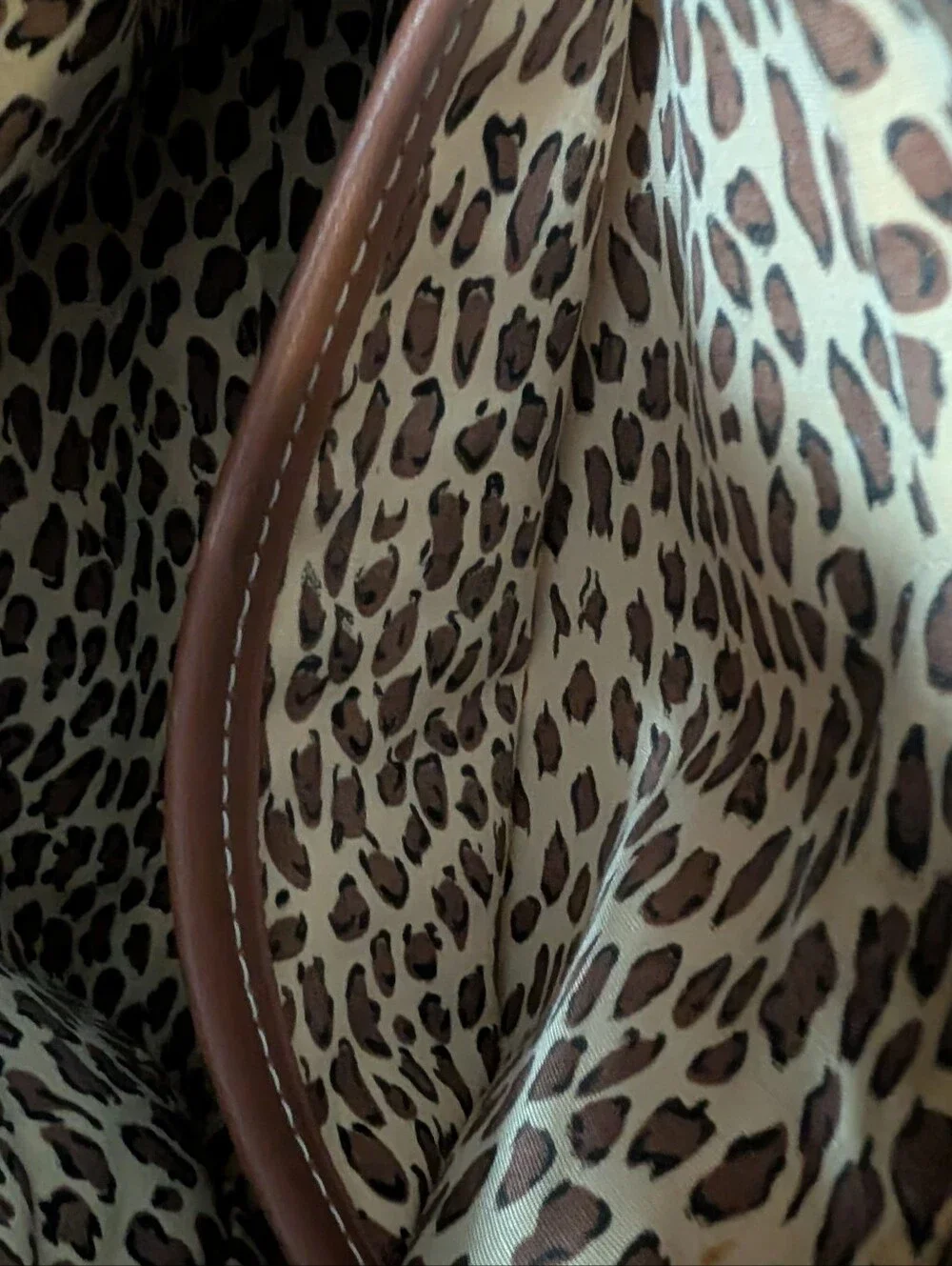 Etienne Aigner Y2K Woven Basket Purse Leather Trim Leopard Print Interior